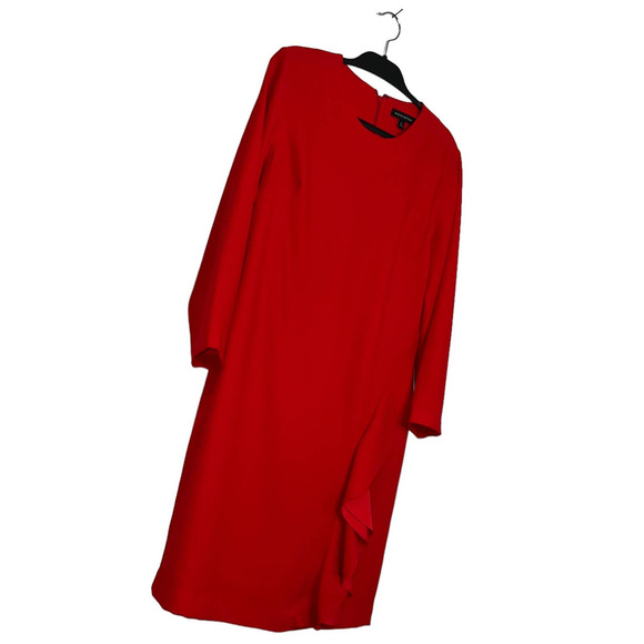 Banana Republic Size 12 Valentines Holiday Formal Romantic Ruffle Midi Dress - Picture 3 of 11